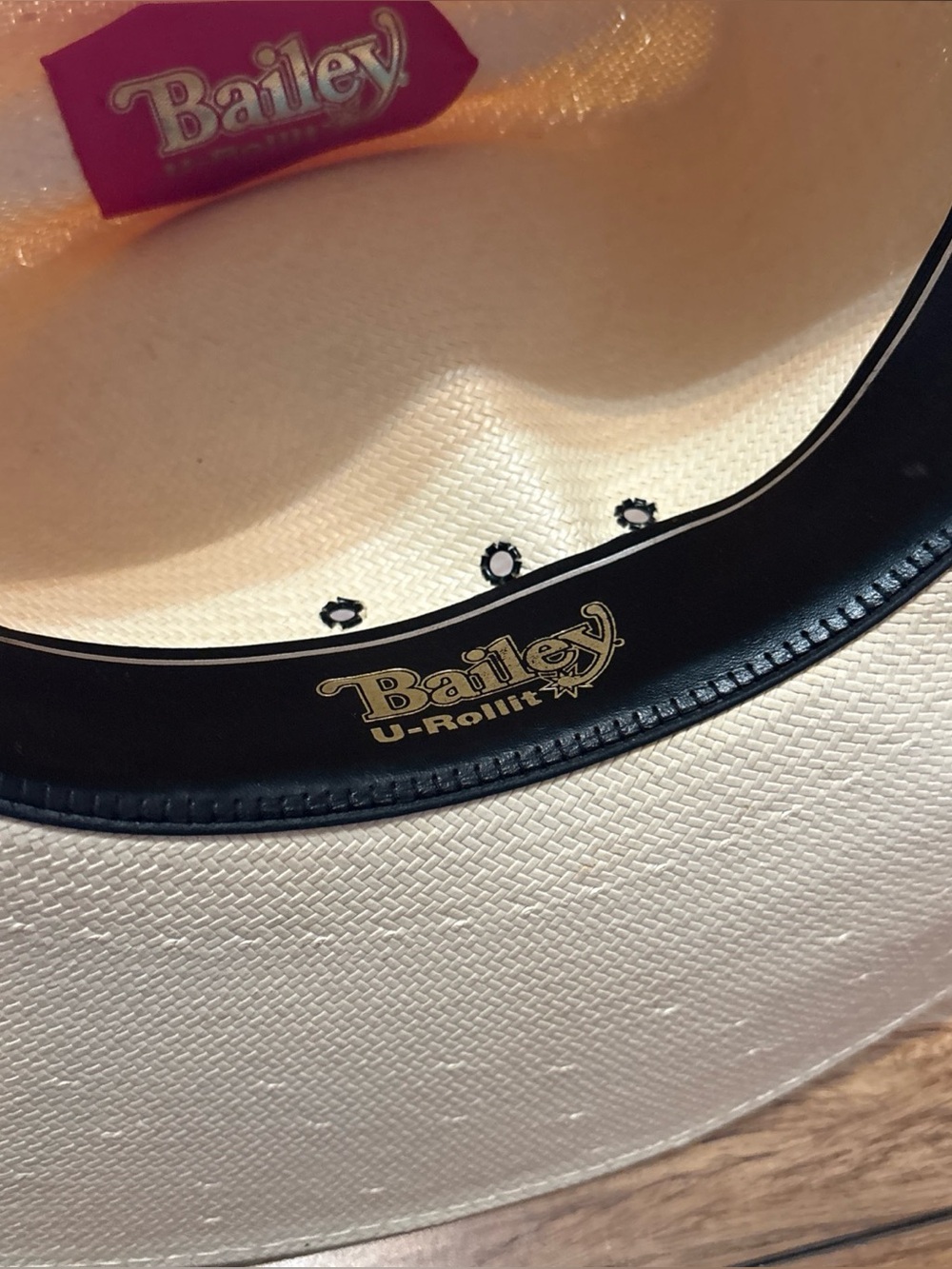 Bailey U-Rollit Shantung Panama Cowboy Hat Size 7 1/8 Made in USA - Picture 14 of 15